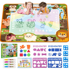 BlissfulBlend Water Doodle Mat front view with a large, mess-free drawing surface.