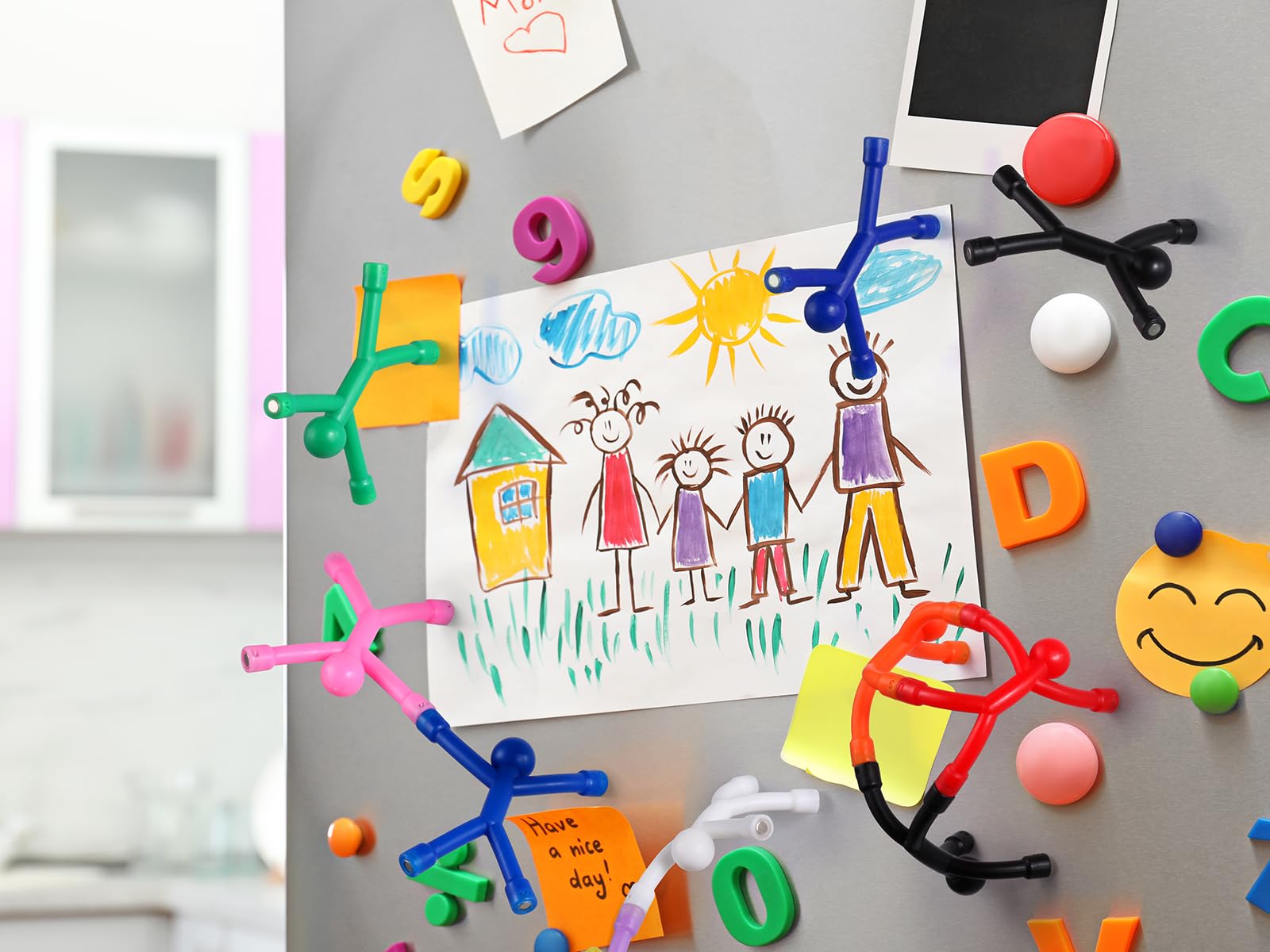 BlissfulTie silicone magnets protect surfaces while offering gentle, scratch-free play