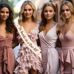 Blisstock bridal sash flat view reveals design details and size