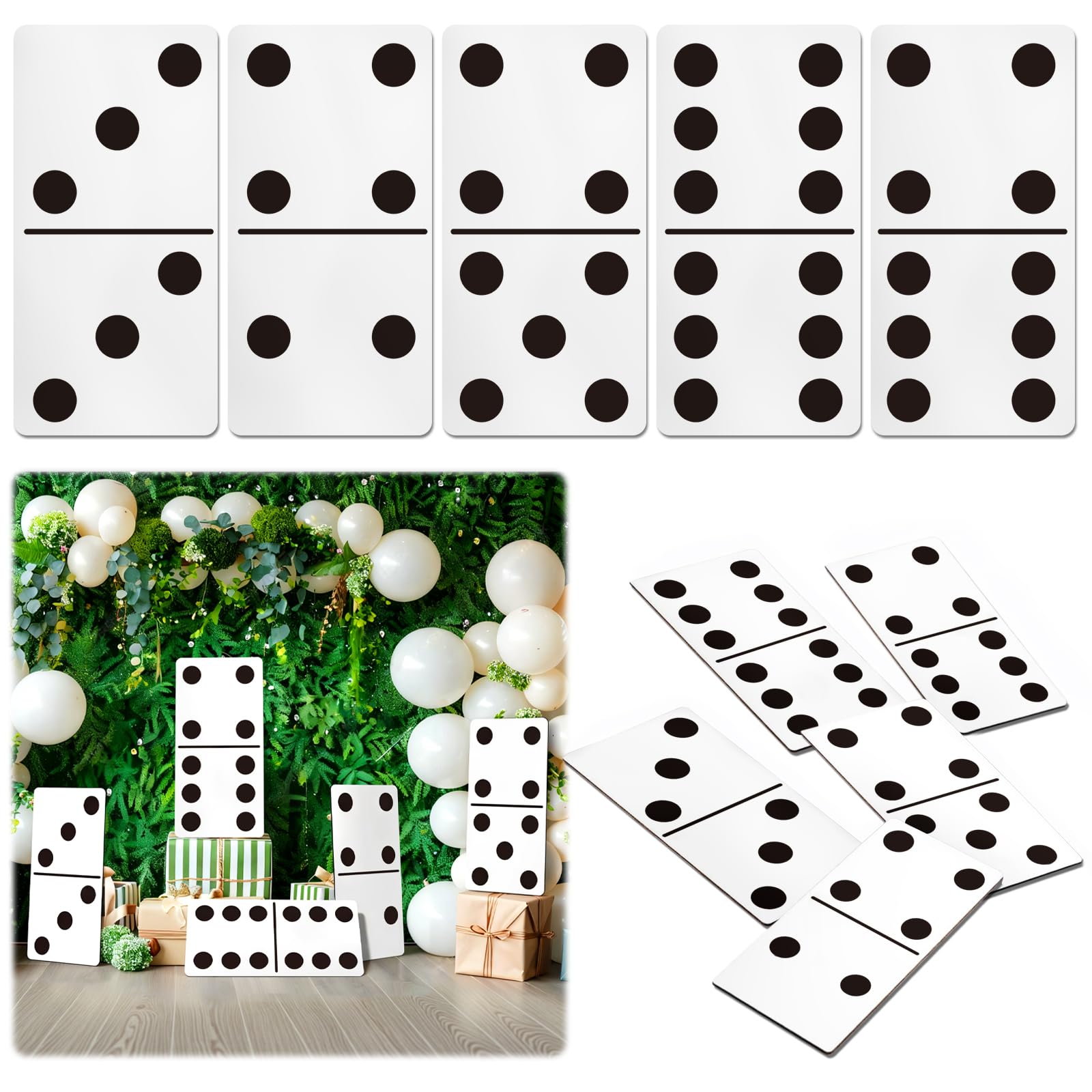 BlitzFill giant domino decor for casino theme creates a striking focal point for game night.