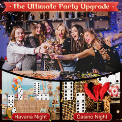 BlitzFill jumbo domino paper board standups provide effortless setup for Havana Nights parties.