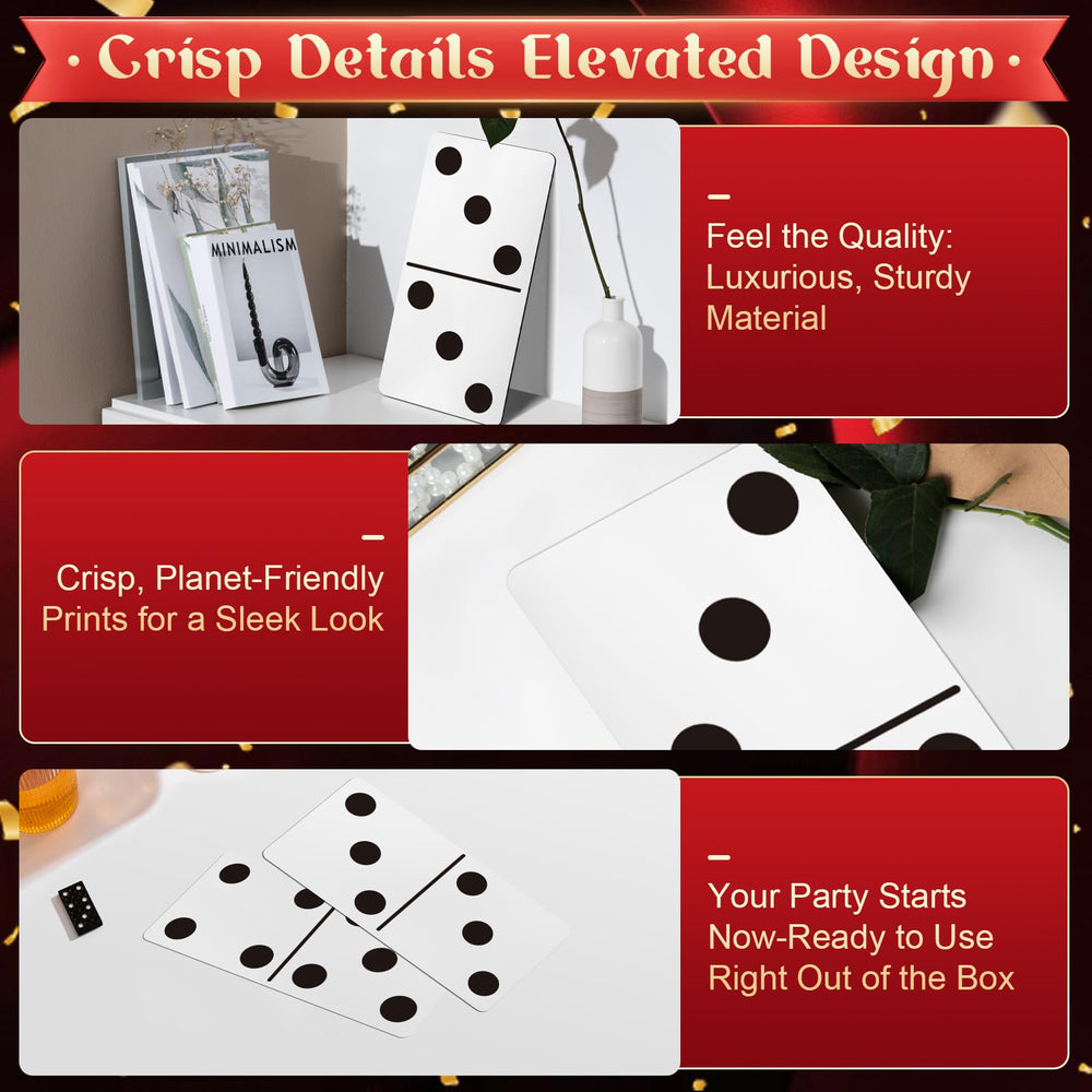 BlitzFill no assembly domino decorations simplify party planning with instant thematic impact.