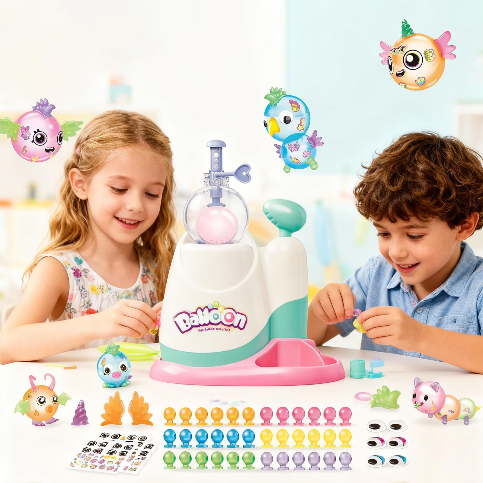 BlivEclat DIY sticky balloon kit lets kids customize balloons with stickers.