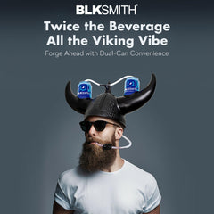 BLKSMITH drinking helmet features a durable straw for sipping.