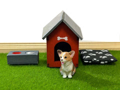 blminiatures corgi figurine adds lifelike charm to your dollhouse scenes