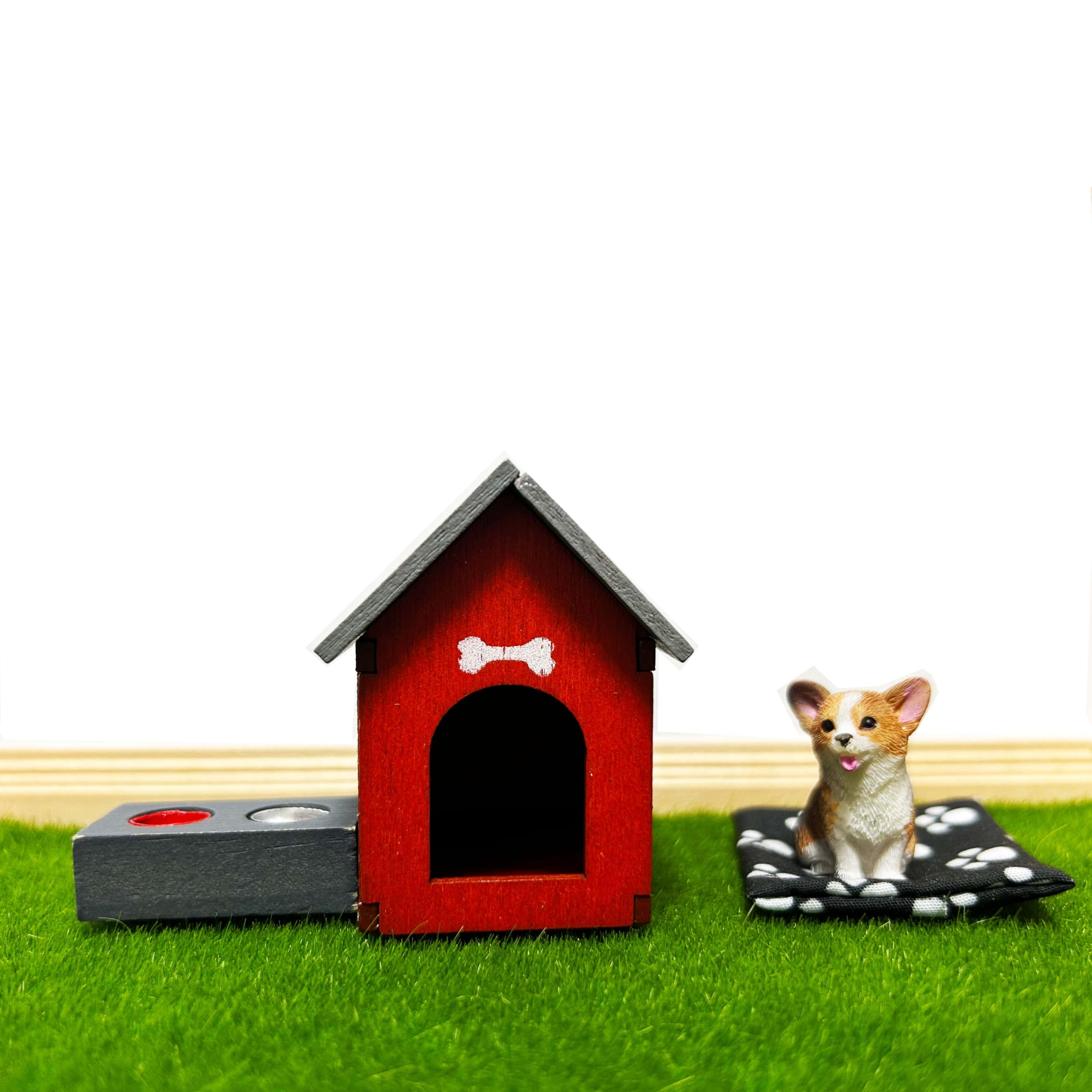 blminiatures doghouse with bone decoration elevates miniature display appeal