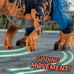 BLmukce dinosaur with glide wheels supports portable indoor outdoor play.