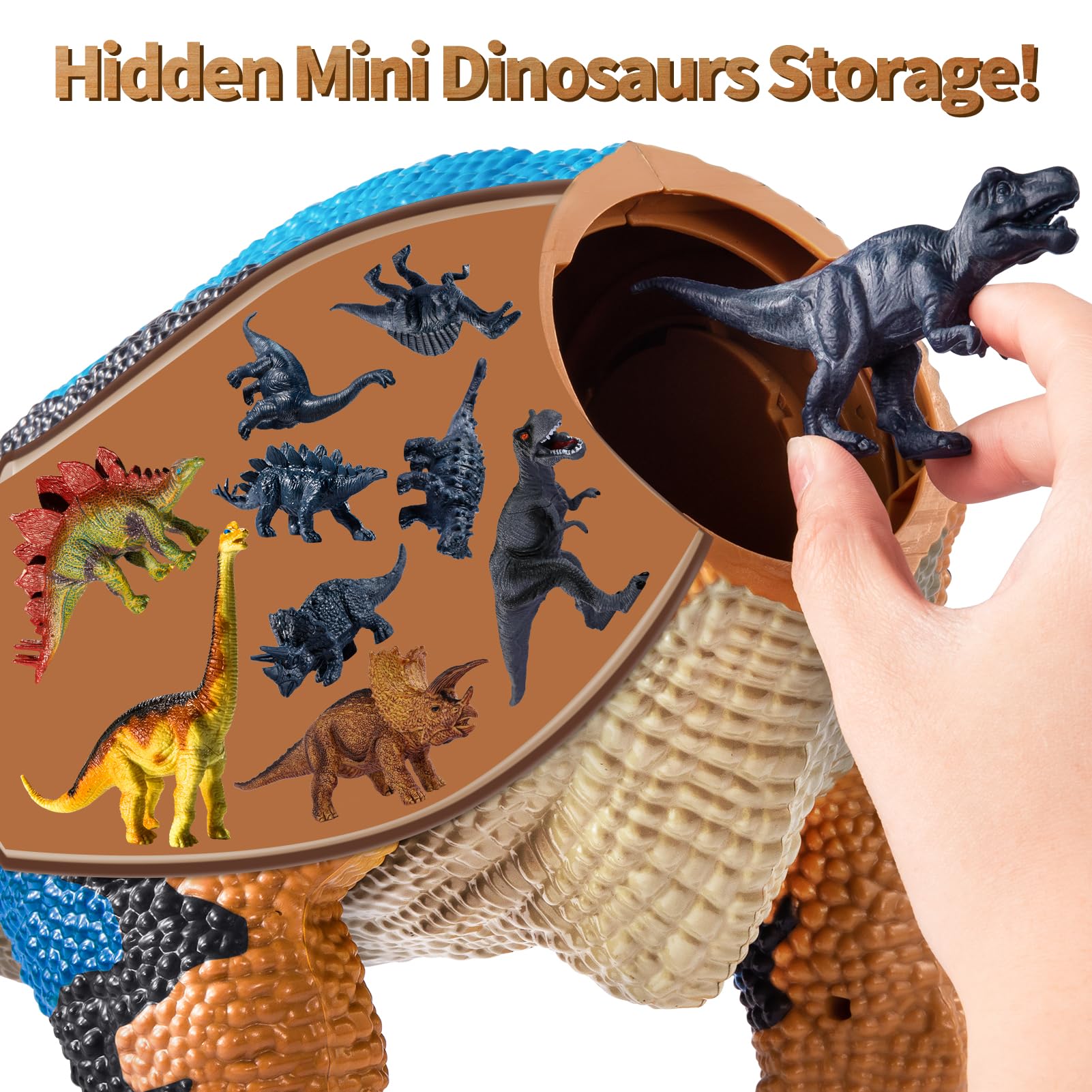 BLmukce dinosaur mist spray with glowing mouth for dramatic pretend battles.