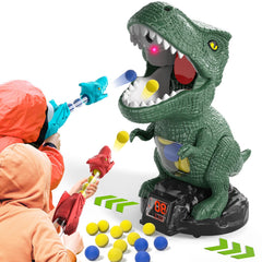 BLmukce dinosaur shooting game kit in action for family fun indoors or outdoors