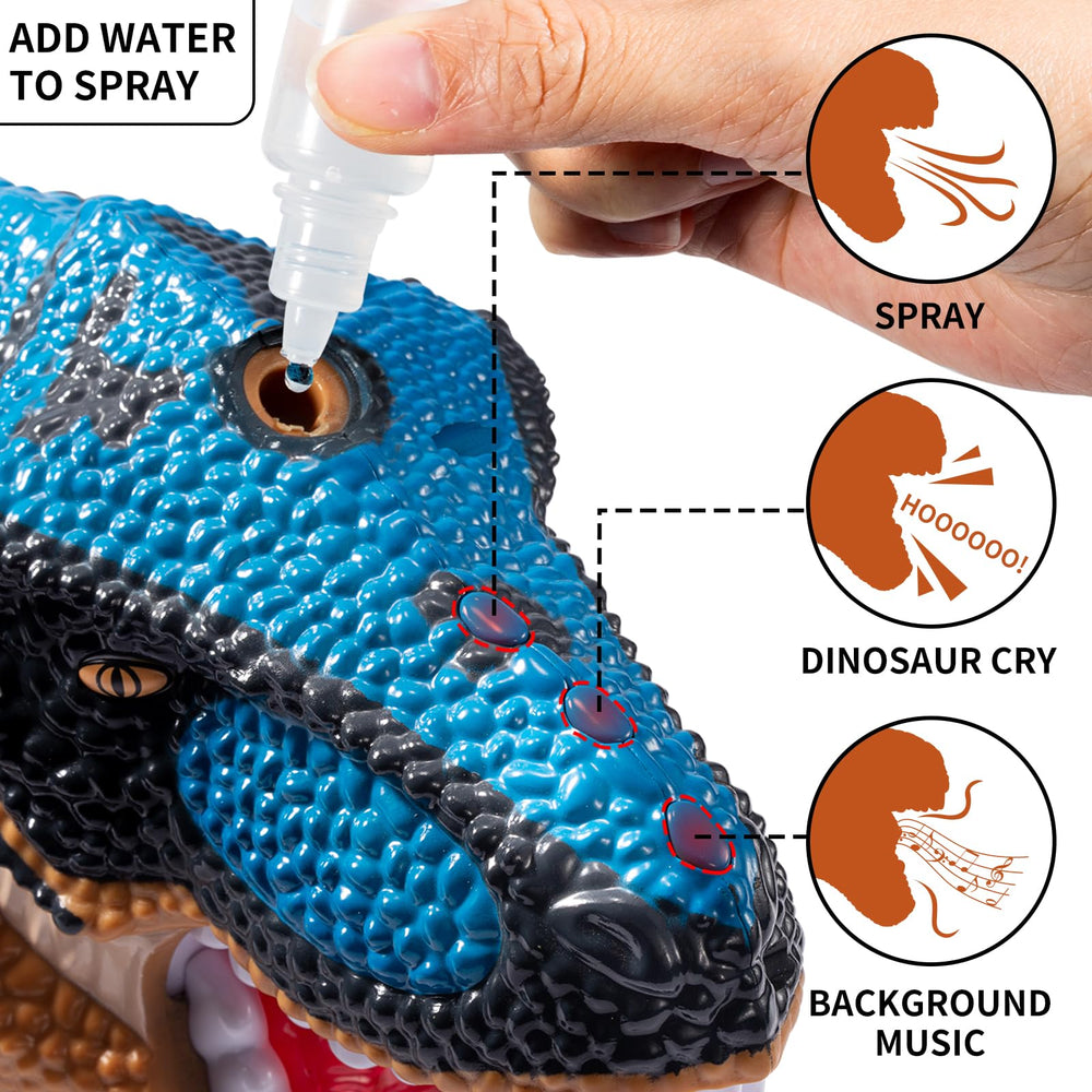BLmukce four included dinosaurs expand imaginative play scenarios.
