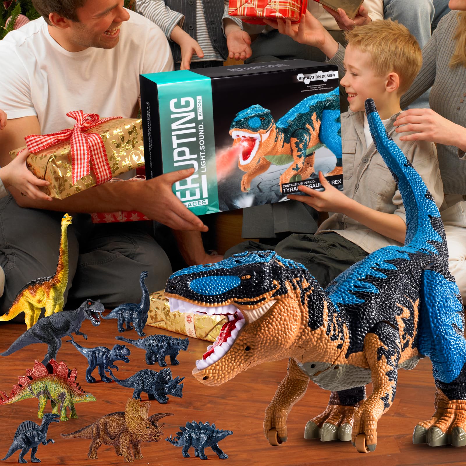 BLmukce premium gift box enhances gifting for dinosaur toy fans.