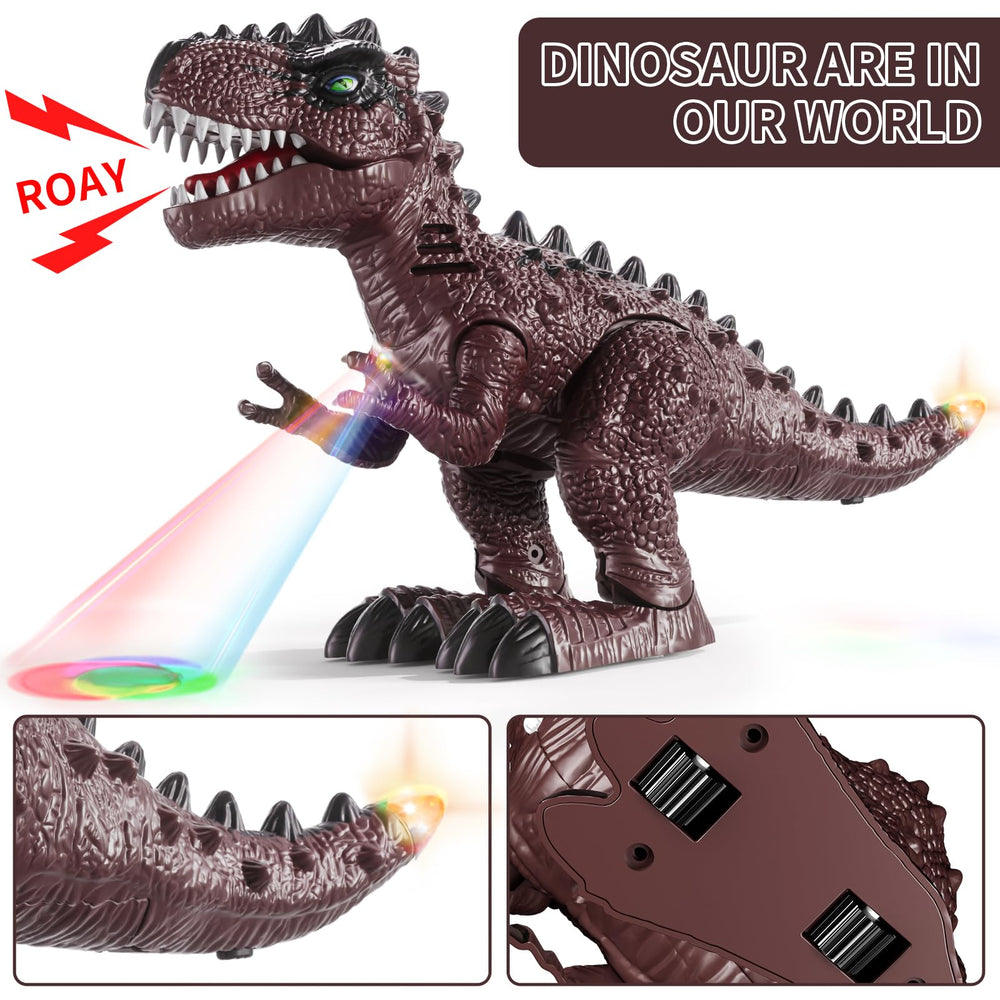 BLmukce Stegosaurus walking dinosaur toy with bright LED accents for lively scenes