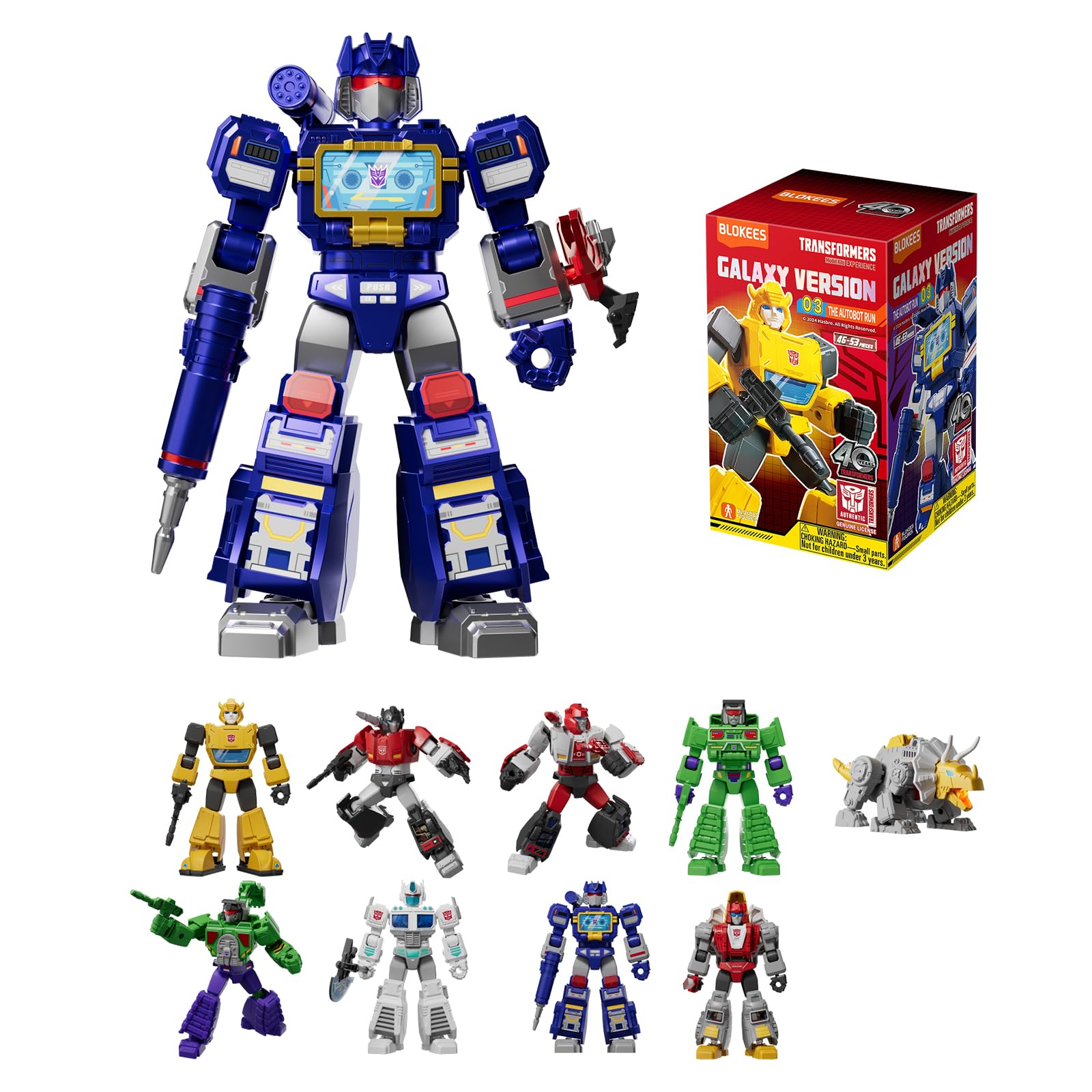 BLOKEES Transformers Galaxy Version 03 Autobot Run front view showcases iconic design for display and collection
