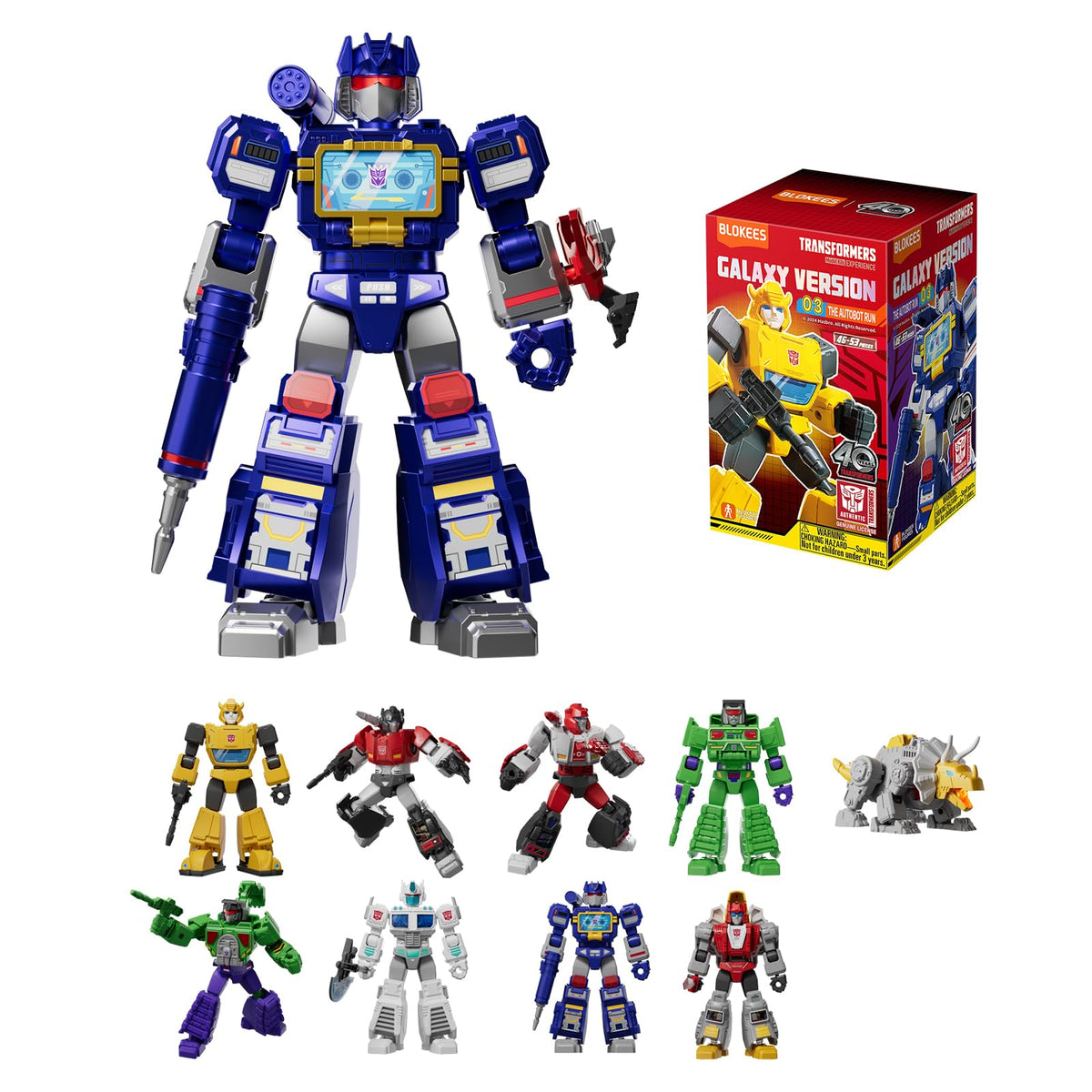 BLOKEES Transformers Galaxy Version 03 Autobot Run front view showcases iconic design for display and collection