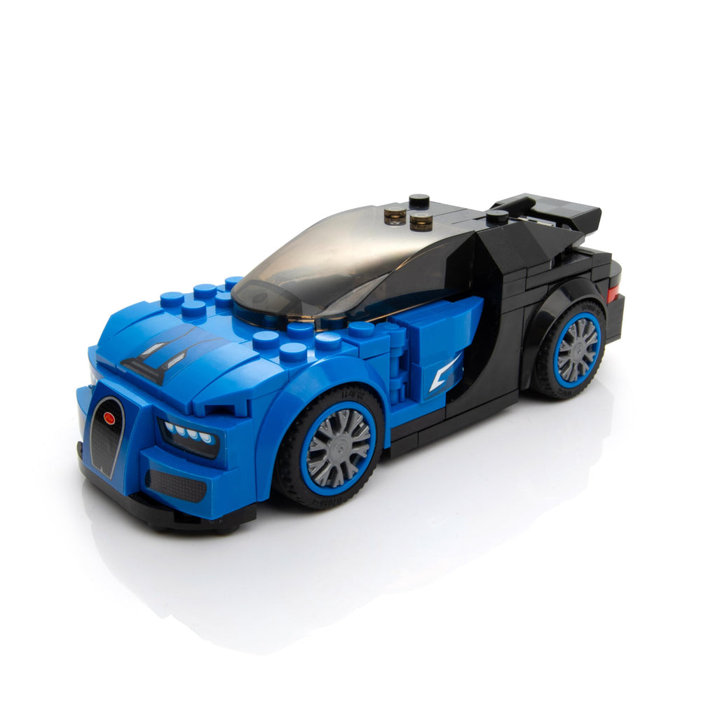Block Builder Bugatti Racing Car set steering wheel detail for realistic building