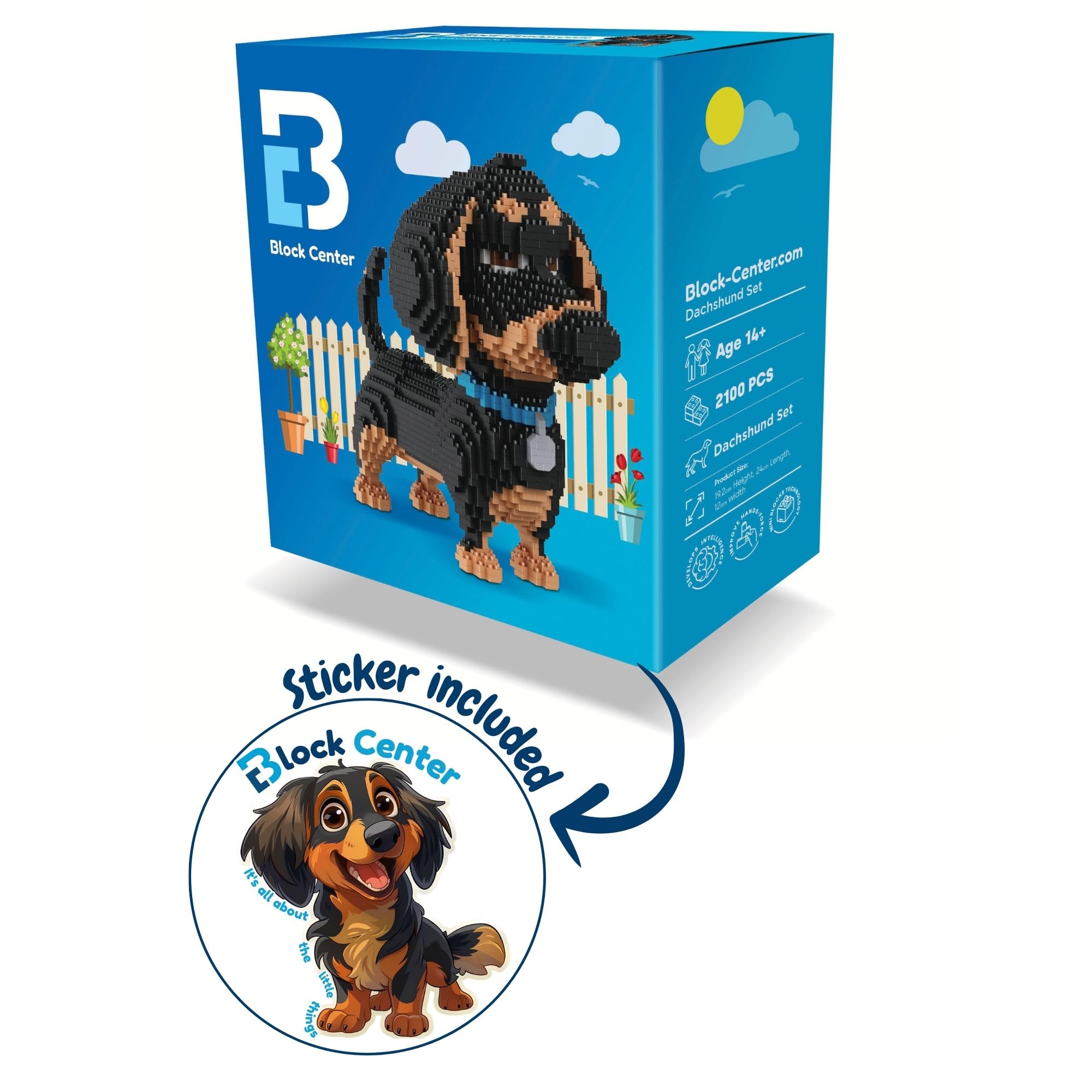 BLOCK CENTER 2100 mini bricks dachshund assembly demonstrates a challenging build
