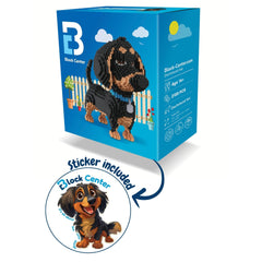 BLOCK CENTER 2100 mini bricks dachshund assembly demonstrates a challenging build
