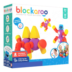 Blockaroo magnetic foam blocks critter set for creative STEM play and safe bath adventures