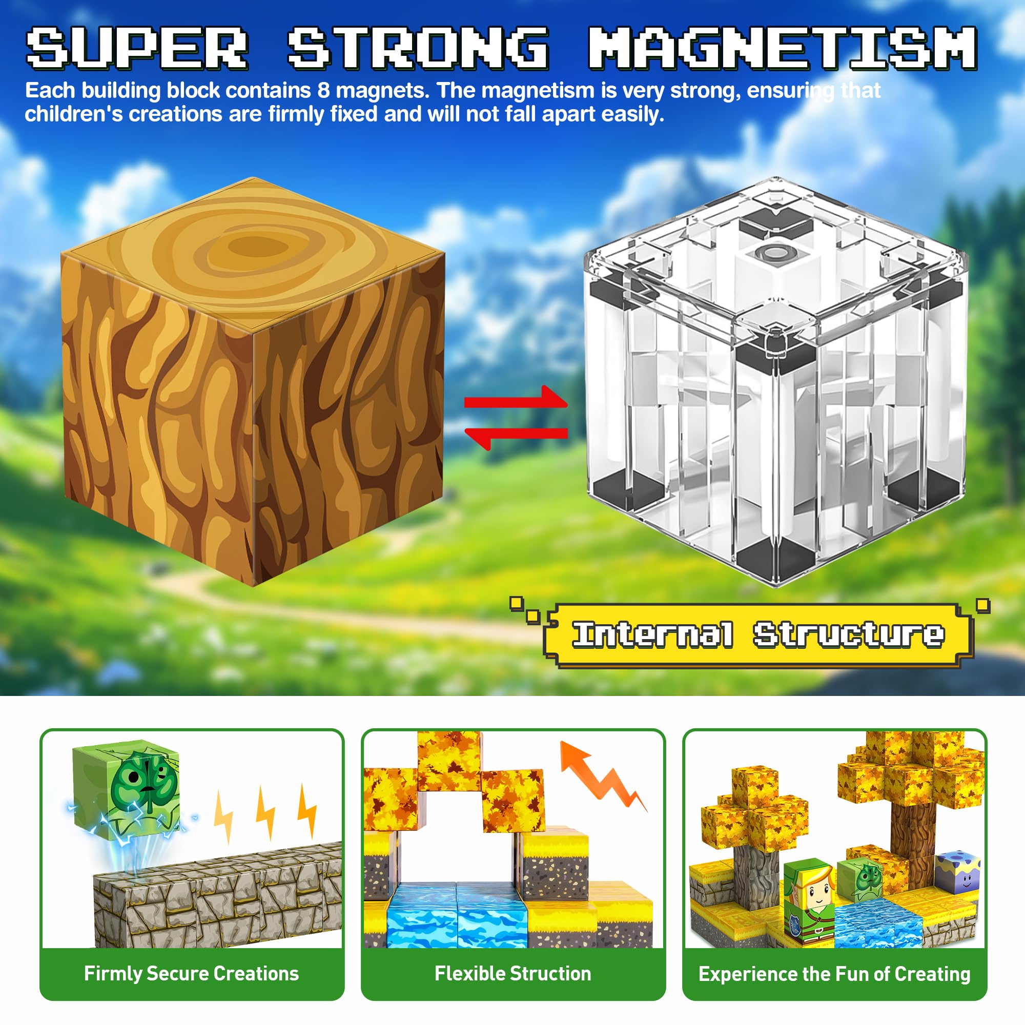 BlockstarterX magnets and Korok props support immersive storytelling and role-play.