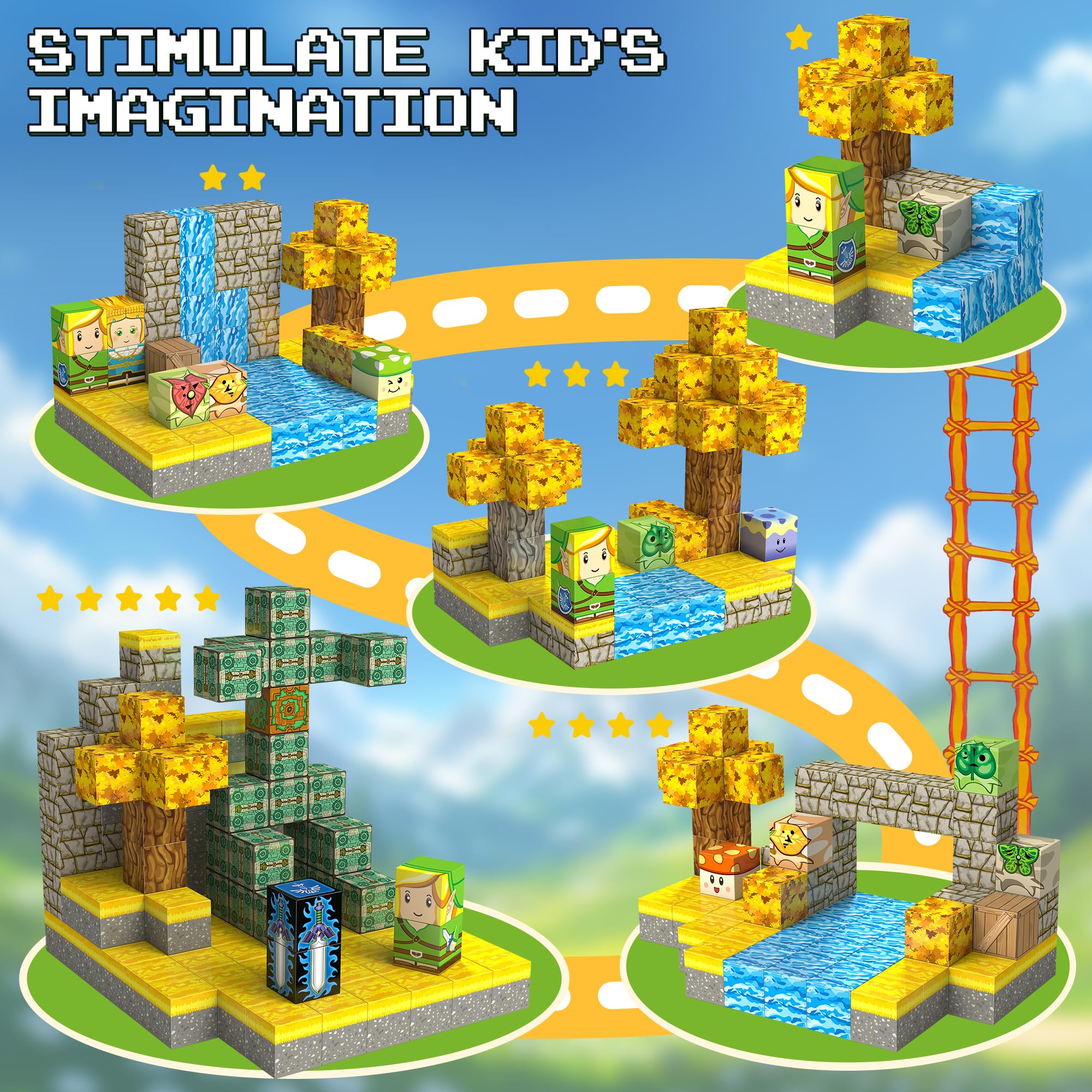 BlockstarterX blocks feature rounded corners for safe, kid-friendly building.