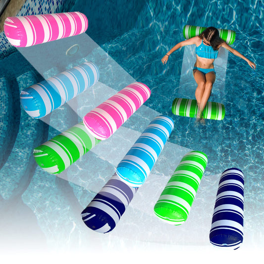 BLOFUN water hammock blue-white for comfortable pool lounging.