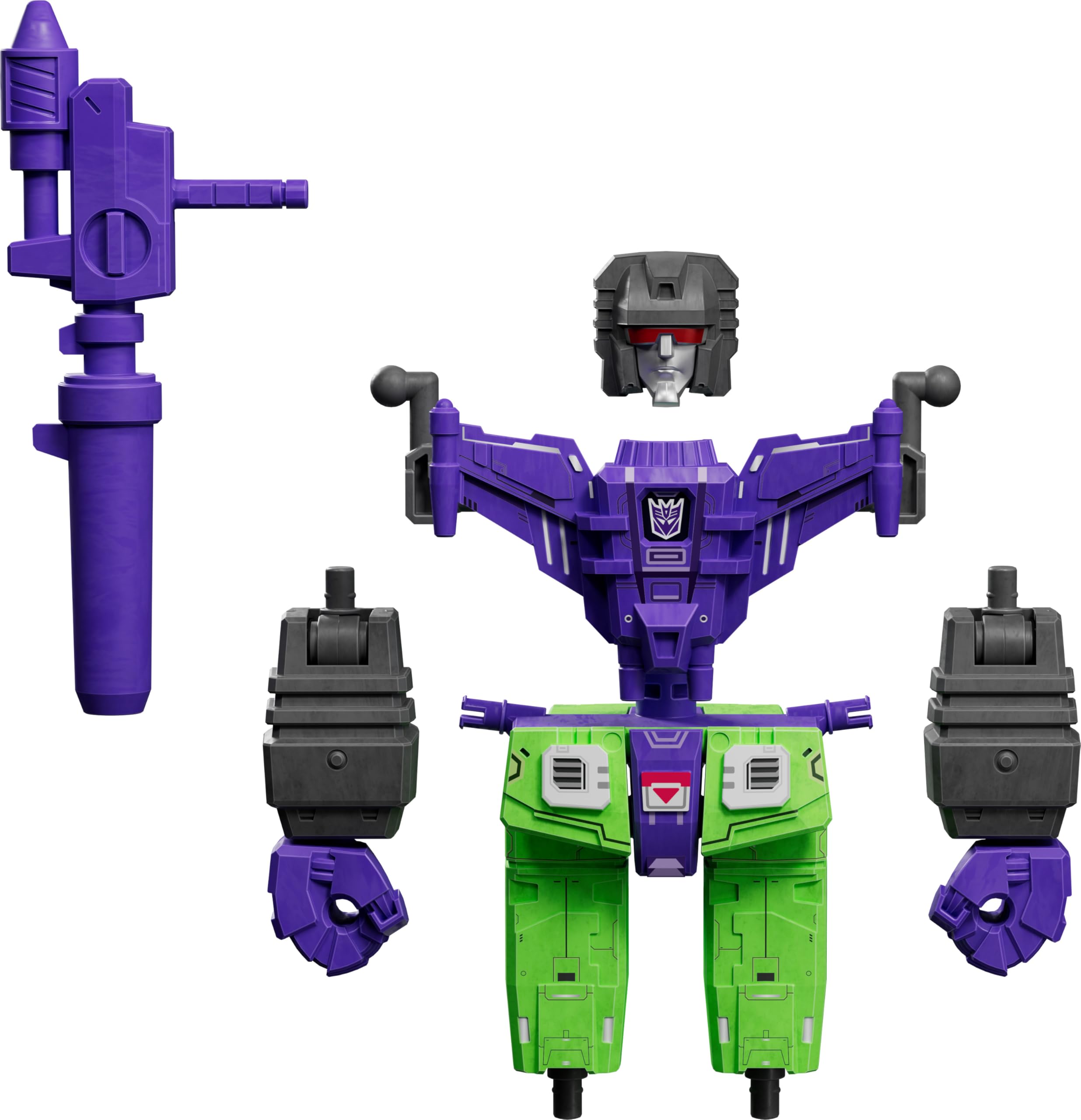 Blokees Devastator accessory assembly in action for authentic robot formation.