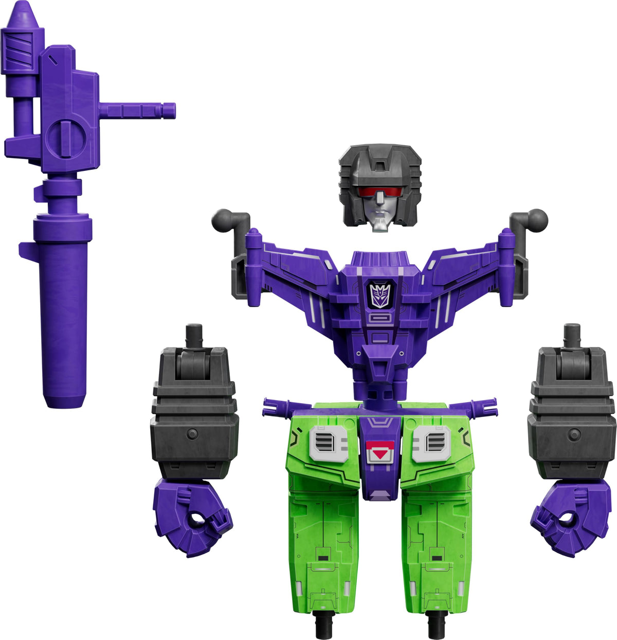 Blokees Devastator accessory assembly in action for authentic robot formation.