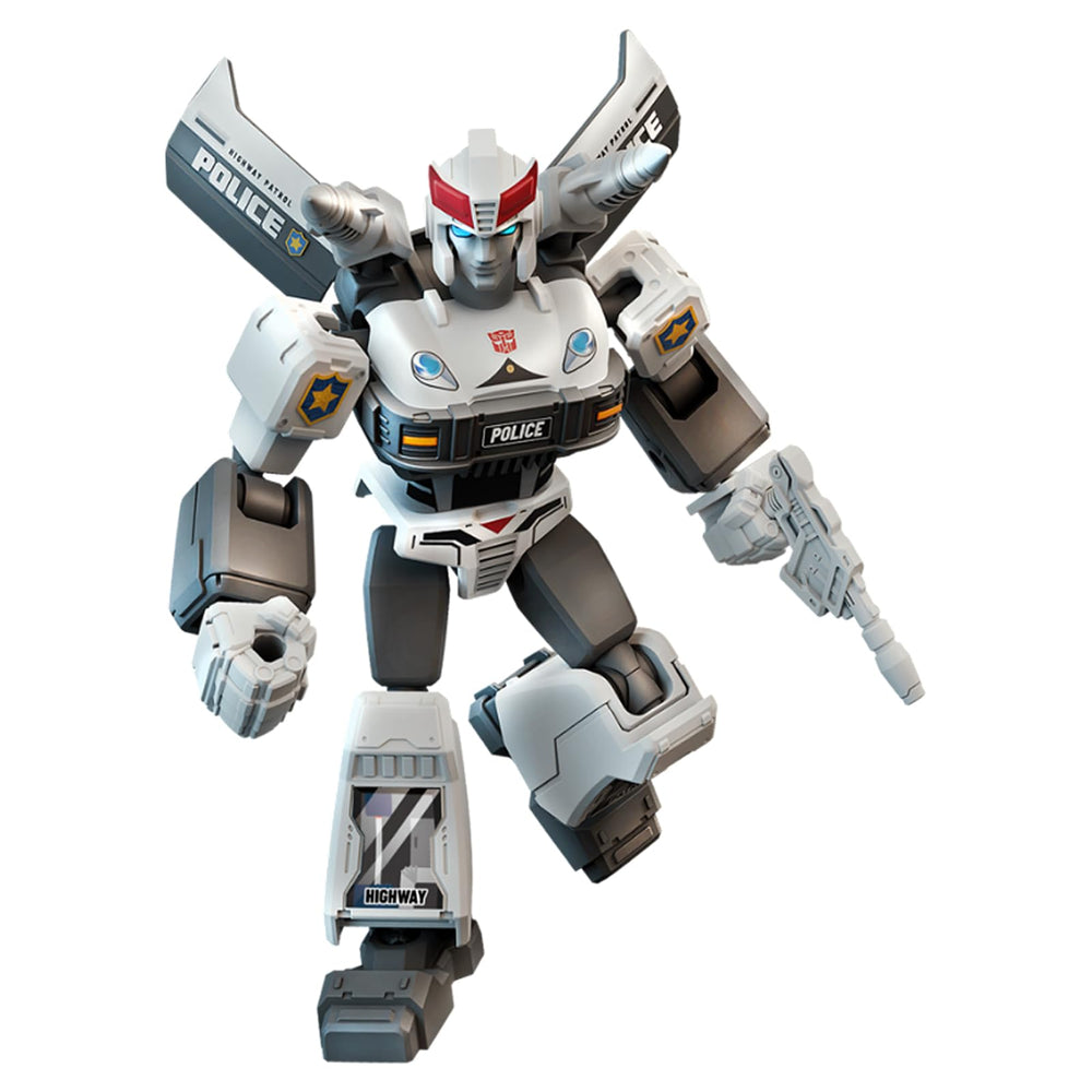 BLOKEES Transformers Galaxy Version 01 dynamic pose for shelf display.