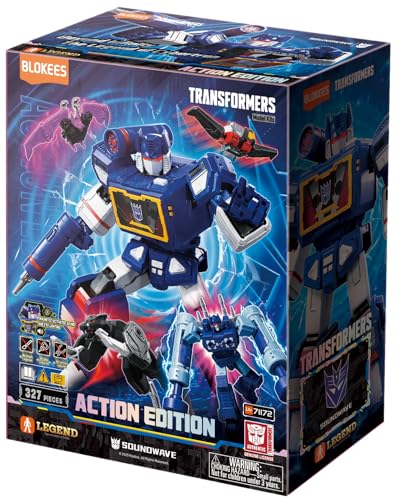 BLOKEES Soundwave Action Edition chest deploy showcases cassette storage and deployment.