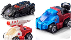 Blokees Transformers Wheels branding reinforces fan collectibility.