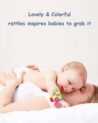 BLOOBLOOMAX wrist rattle bunny soft texture aids gentle touch sensation.