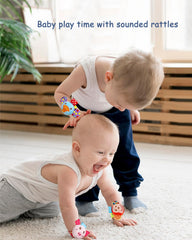 BLOOBLOOMAX wrist rattle frog vivid colors stimulate color cognition.