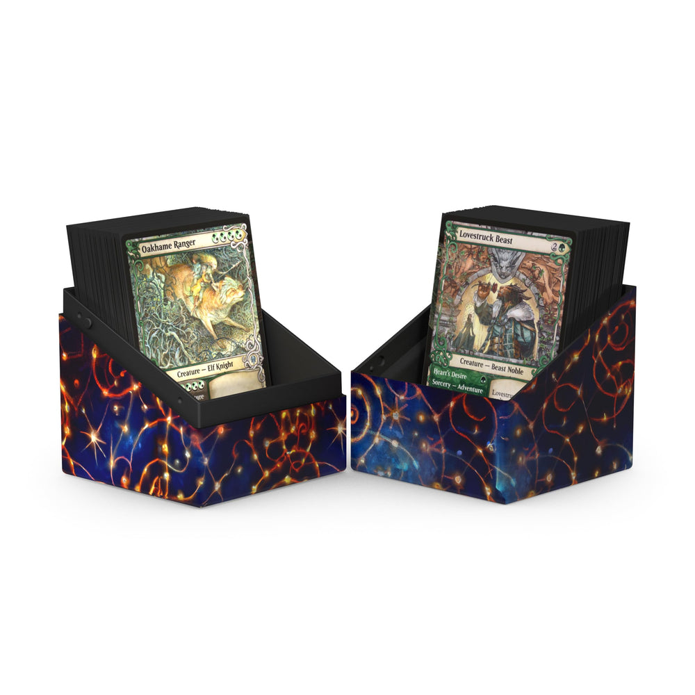 Bloomburrow artwork on deck box highlights licensed MTG aesthetics.