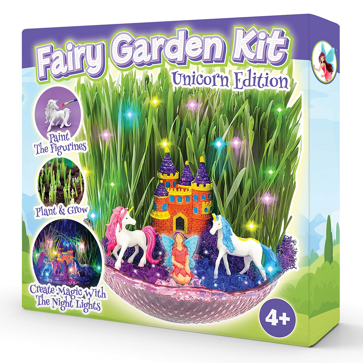 BLOONSY Unicorn Fairy Garden Kit setup inspires imaginative play and creativity.