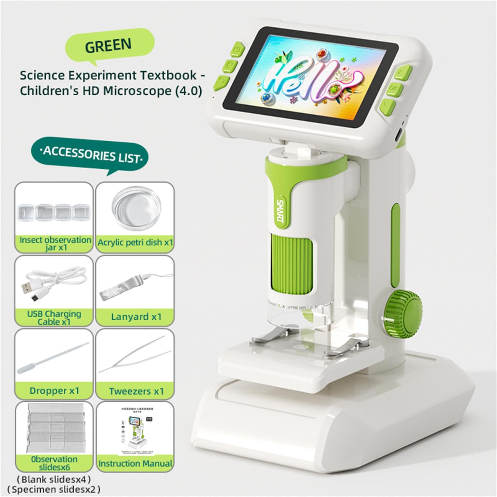 Blorkbuy Kids Microscope easy operation for independent exploration