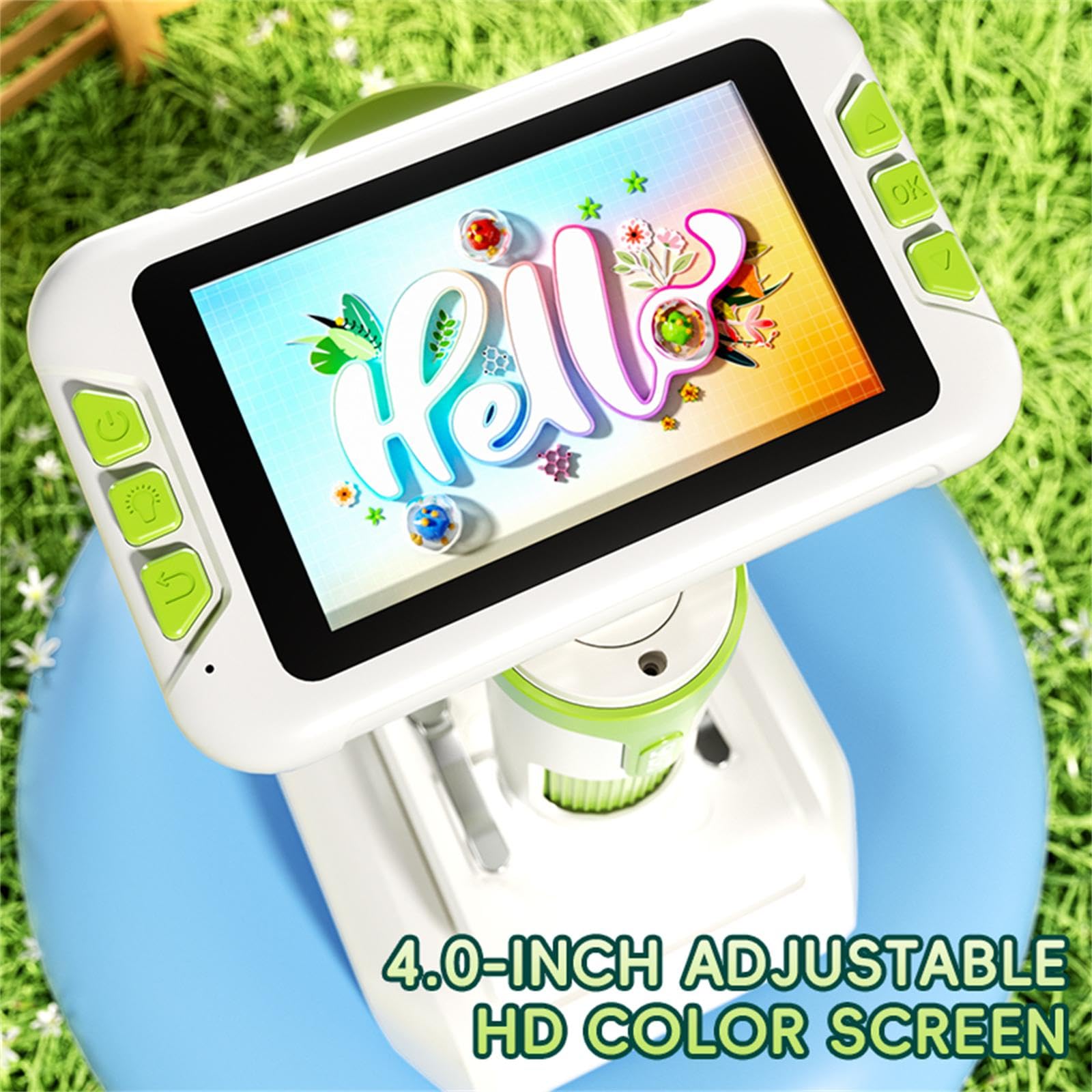 Blorkbuy Kids Microscope handheld mode for field discoveries and on-the-go learning