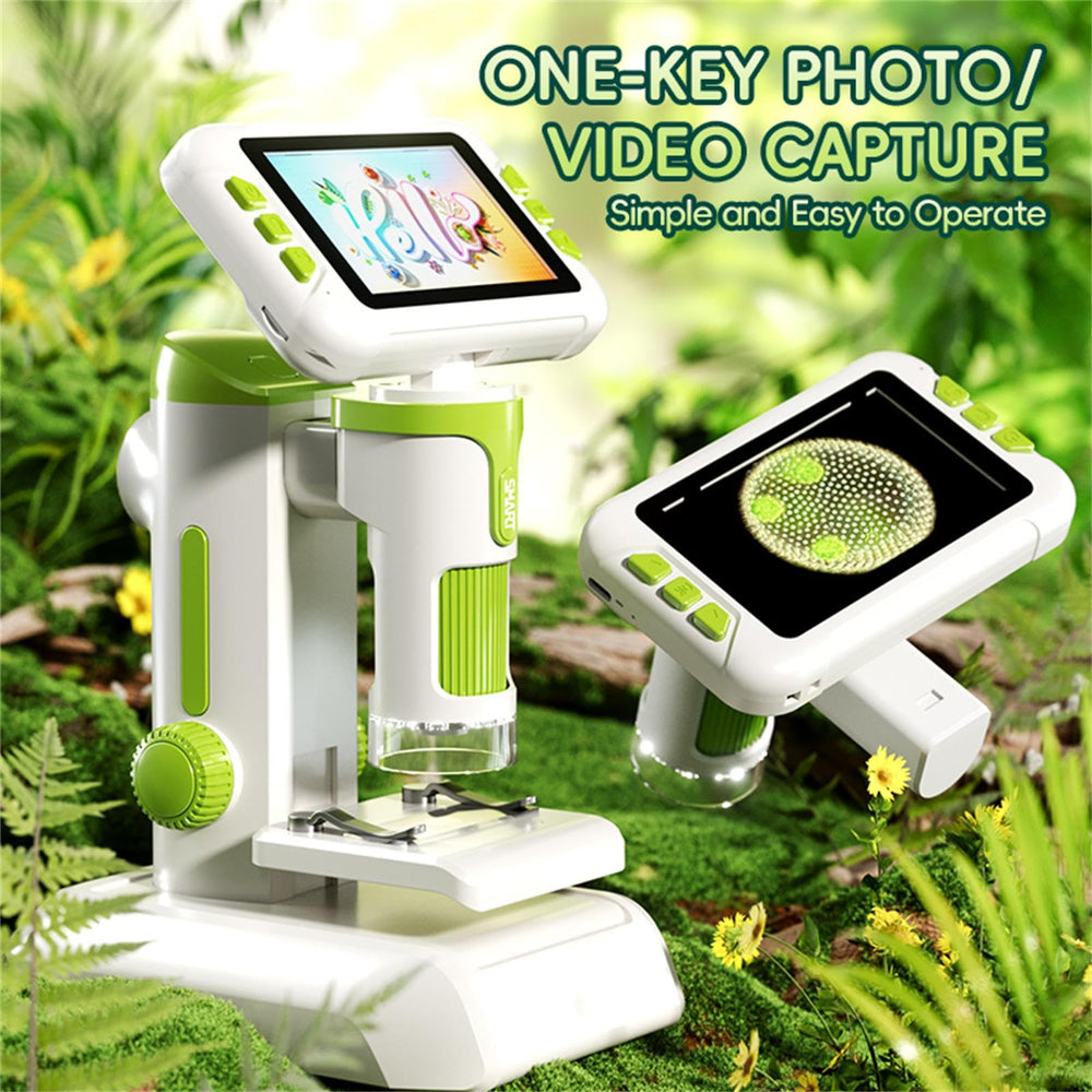 Blorkbuy Kids Microscope LED lights highlight tiny details in any setting