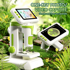 Blorkbuy Kids Microscope LED lights highlight tiny details in any setting