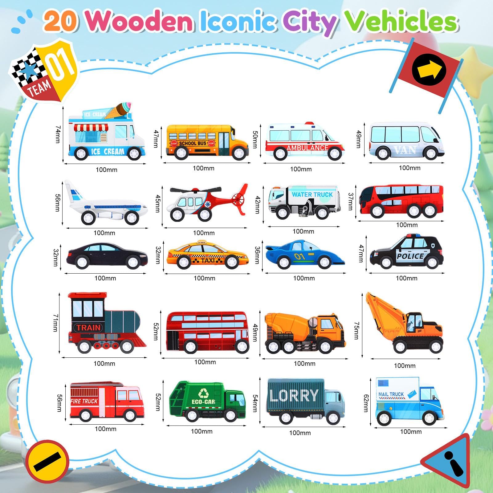 Blosssound wooden fire truck toy enhances role-play and coordination