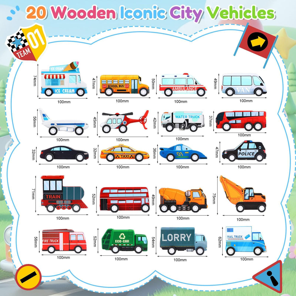 Blosssound wooden fire truck toy enhances role-play and coordination
