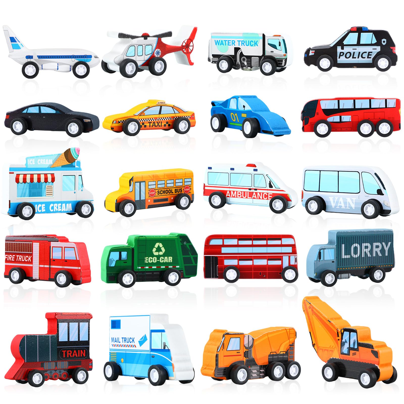Blosssound wooden police car toy for imaginative play and motor skills