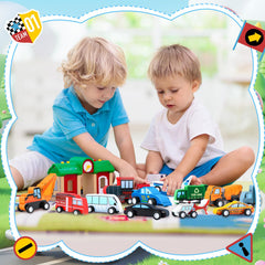 Blosssound wooden school bus toy for classroom-ready playtime