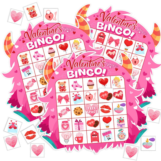 Blosssound Valentine monster bingo-card design boosts classroom engagement.