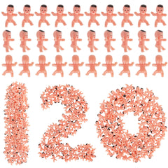 Blowata 120-piece plastic king cake babies for festive decor and games.