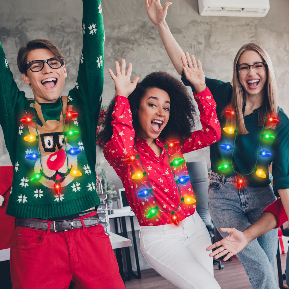 Blowata Christmas lights necklace suits large gatherings and parades.