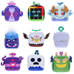 Blox Fruits 4-inch plush includes a possible DLC code card for extra value.
