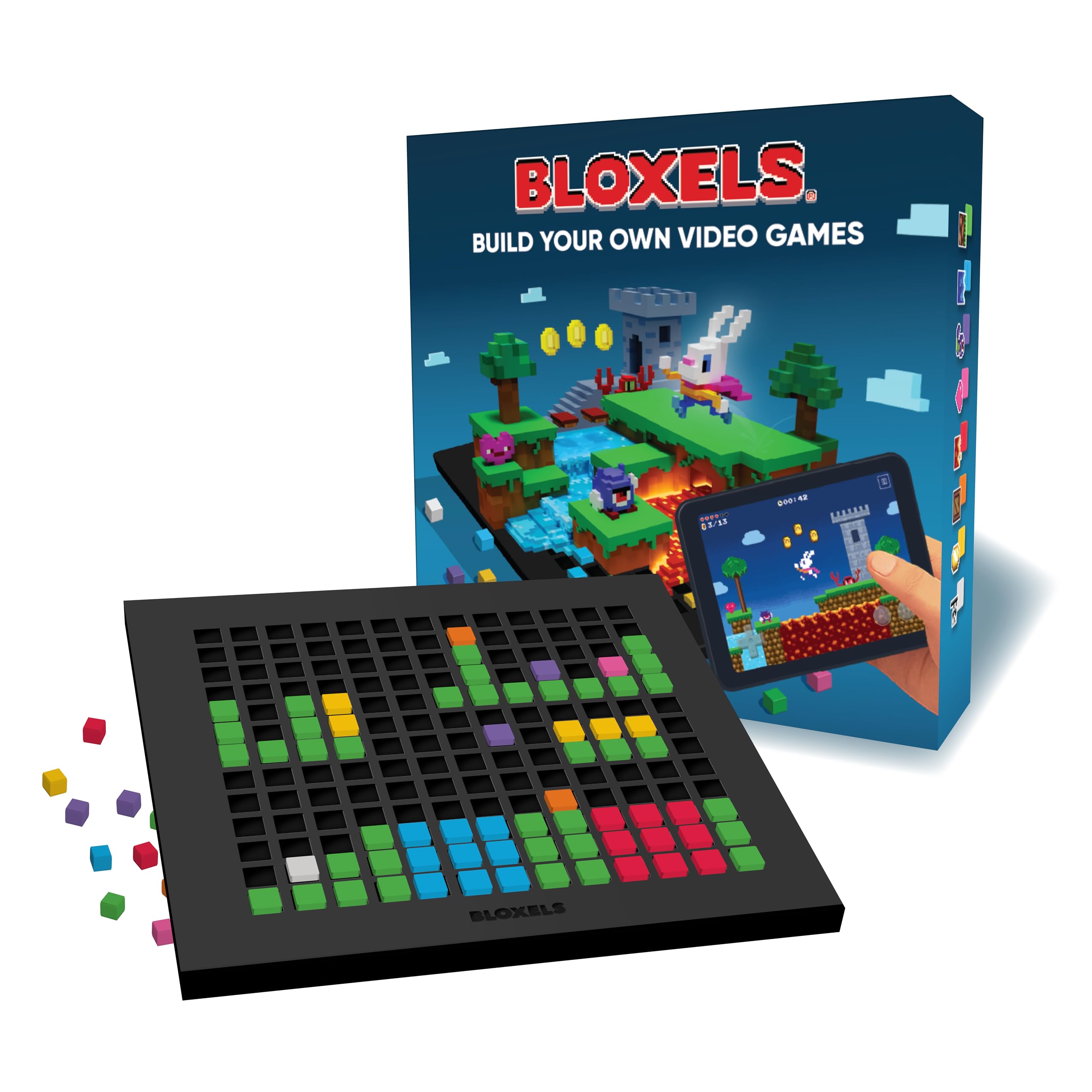Bloxels family table setup supports cooperative play and creativity at home