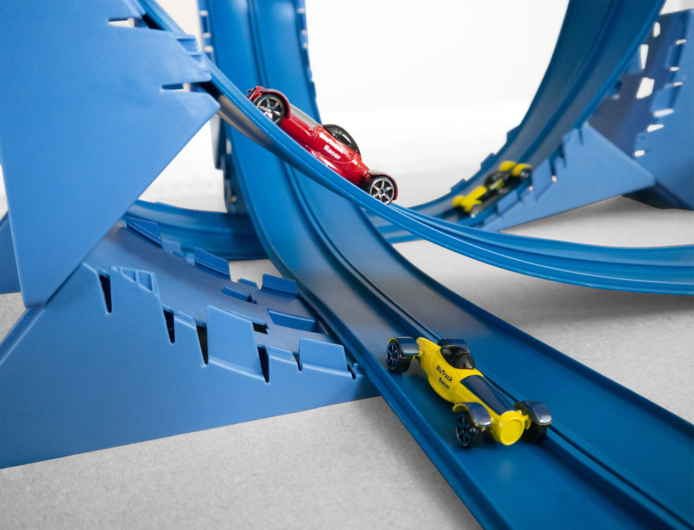 Blu Track anchor bars secure the track for steady racing