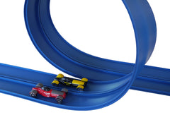 Blu Track anchor straps secure the setup during play.