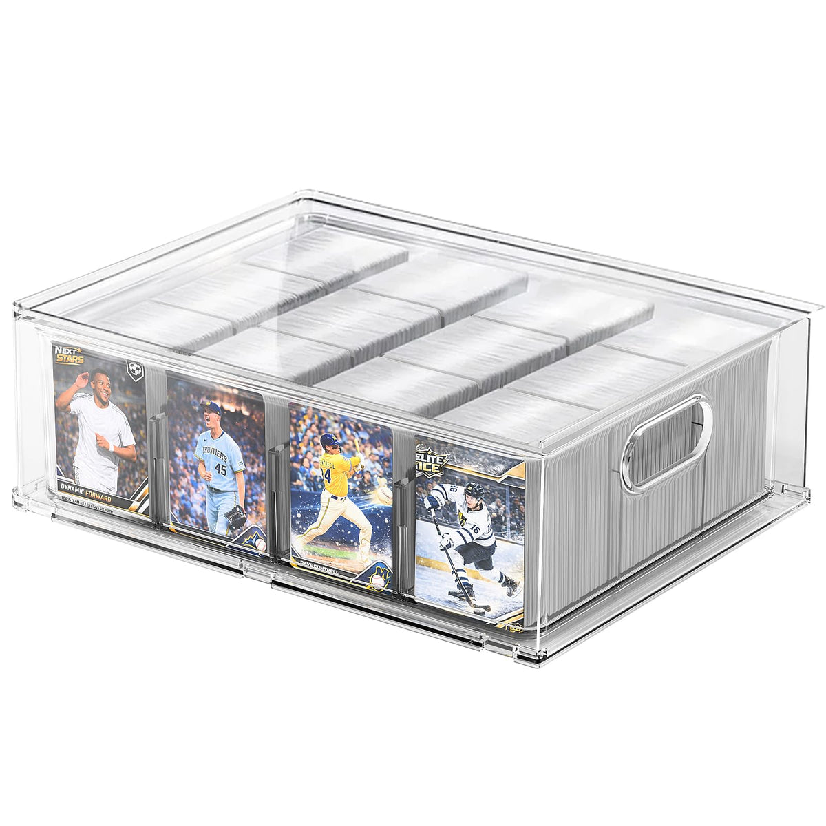 BluBrk storage box front view shows a clear display that keeps your collection visible and organized.
